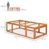 Outdoor cage for small animals with hinged roof pine wood 180x90x48 cm 