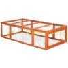 Outdoor cage for small animals with hinged roof pine wood 180x90x48 cm 