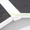 Pet cage 227x53x85 cm with two runs, ramp metal grey-white-black