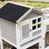 XXL Outdoor cage pet house 259x64x92 cm with run and ramp pine wood rabbit cage