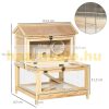 Pet cage wooden rodent cage 63.5x62x78 cm guinea pig cage