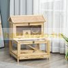 Pet cage wooden rodent cage 63.5x62x78 cm guinea pig cage