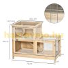 Pet cage pine wood rodent cage 78x41x60 cm guinea pig cage, 3-level hamster cage