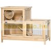 Pet cage pine wood rodent cage 78x41x60 cm guinea pig cage, 3-level hamster cage