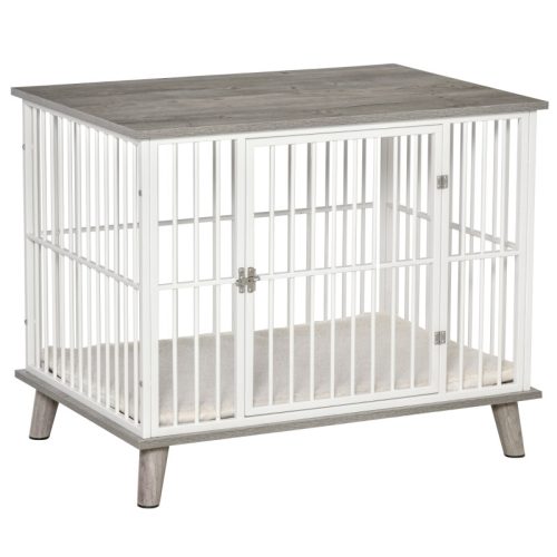 Dog cage indoor 86x60x70 cm pet cage white-grey