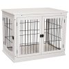 Dog kennel indoor dog cage 81x58x66 cm white pet cage