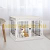 Dog kennel indoor dog cage 81x58x66 cm white pet cage