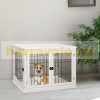 Dog kennel indoor dog cage 81x58x66 cm white pet cage