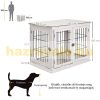 Kutya kennel beltéri kutyaketrec 81x58x66 cm fehér kisállat ketrec