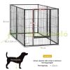 Dog kennel outdoor dog cage adjustable size between 82.5-150 cm black pet cage, run