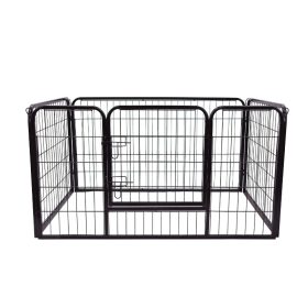   Kutya kennel kültéri kutyaketrec 70x80 cm cm fekete kisállat ketrec, kifutó