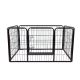 Kutya kennel kültéri kutyaketrec 70x80 cm cm fekete kisállat ketrec, kifutó