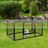 Kutya kennel kültéri kutyaketrec 70x80 cm cm fekete kisállat ketrec, kifutó