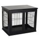 Kutya kennel beltéri kutyaketrec 81x58x66 cm fekete kisállat ketrec