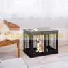 Kutya kennel beltéri kutyaketrec 81x58x66 cm fekete kisállat ketrec