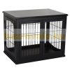 Kutya kennel beltéri kutyaketrec 81x58x66 cm fekete kisállat ketrec