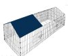 Outdoor cage for pets Rabbit cage with blue sun protection tarpaulin