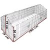 Outdoor cage for pets Rabbit cage with blue sun protection tarpaulin