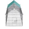 Outdoor cage for pets Rabbit cage with blue sun protection tarpaulin