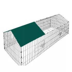   Szabadtéri ketrec kisállat számára Nyúlketrec zöld napvédő ponyvával