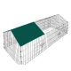 Outdoor cage for pets Rabbit cage with green sun protection tarpaulin