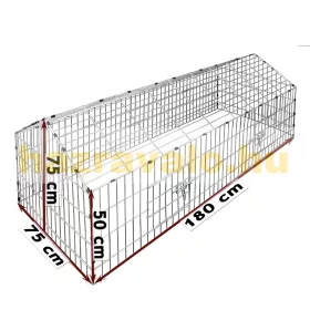   Szabadtéri ketrec kisállat számára Nyúlketrec zöld napvédő ponyvával