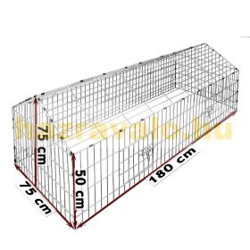   Szabadtéri ketrec kisállat számára Nyúlketrec zöld napvédő ponyvával