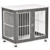 Dog cage 85x55x75 cm Dogbox for medium and large dogs, lockable grey-white