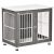 Kutyaketrec 85x55x75 cm Dogbox közepes és nagytestű kutyák számára, zárható szürke-fehér