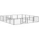 Dog kennel outdoor dog cage 16-panel universal pet cage, running gray