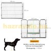 Dog kennel outdoor dog cage 16-panel universal pet cage, running gray