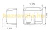 Vandálbiztos kézszárító roszdamentes acél ház 230V 1700W 2400W nyomógombos, kézi kapcsolású