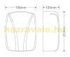 Kézszárító kisméretű nemesacél inox szálcsiszolt ház infravezérlésű FL-3008 fali 230V 1000W automata