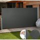 Outdoor partition anthracite 300x200 cm extendable water repellent fabric wind deflector windshield 