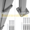 Outdoor partition anthracite 300x200 cm extendable water repellent fabric wind deflector windshield 