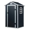 Garden shed gray tool storage 134x104x204 cm