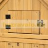 Garden shed wooden double door tool room lacquered pine wood 138x54.5x175 cm