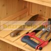 Garden shed wooden double door tool room lacquered pine wood 138x54.5x175 cm