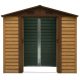 Garden shed with wood-effect anodized tool storage 152x235.7x208.7 cm