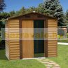 Garden shed with wood-effect anodized tool storage 152x235.7x208.7 cm