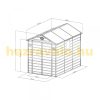 Garden house, plastic tool house, beige small house 188x225x278 cm G21 PAH 523