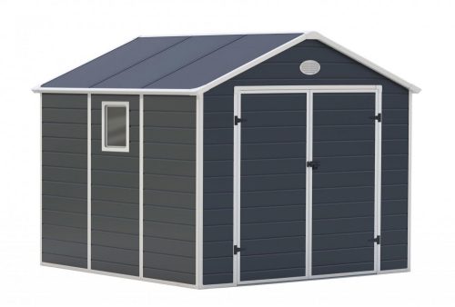 Garden house, plastic tool house, gray small house 241x238x278 cm G21 PAH 670