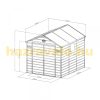 Garden house, plastic tool house, gray small house 241x238x278 cm G21 PAH 670