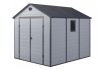 Garden house, plastic tool house, light gray small house 241x238x278 cm G21 PAH 670