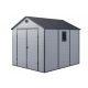 Garden house, plastic tool house, light gray small house 241x238x278 cm G21 PAH 670