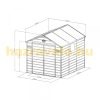 Garden house, plastic tool house, light gray small house 241x238x278 cm G21 PAH 670