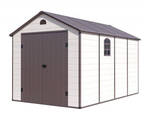 Garden house, plastic tool house, beige small house 241x238x366 cm G21 Boston 882