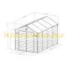 Garden house, plastic tool house, beige small house 241x238x366 cm G21 Boston 882