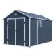 Garden house, plastic tool house, gray small house 241x238x366 cm G21 Boston 882