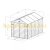 Garden house, plastic tool house, beige small house 241x238x366 cm G21 PAH 882